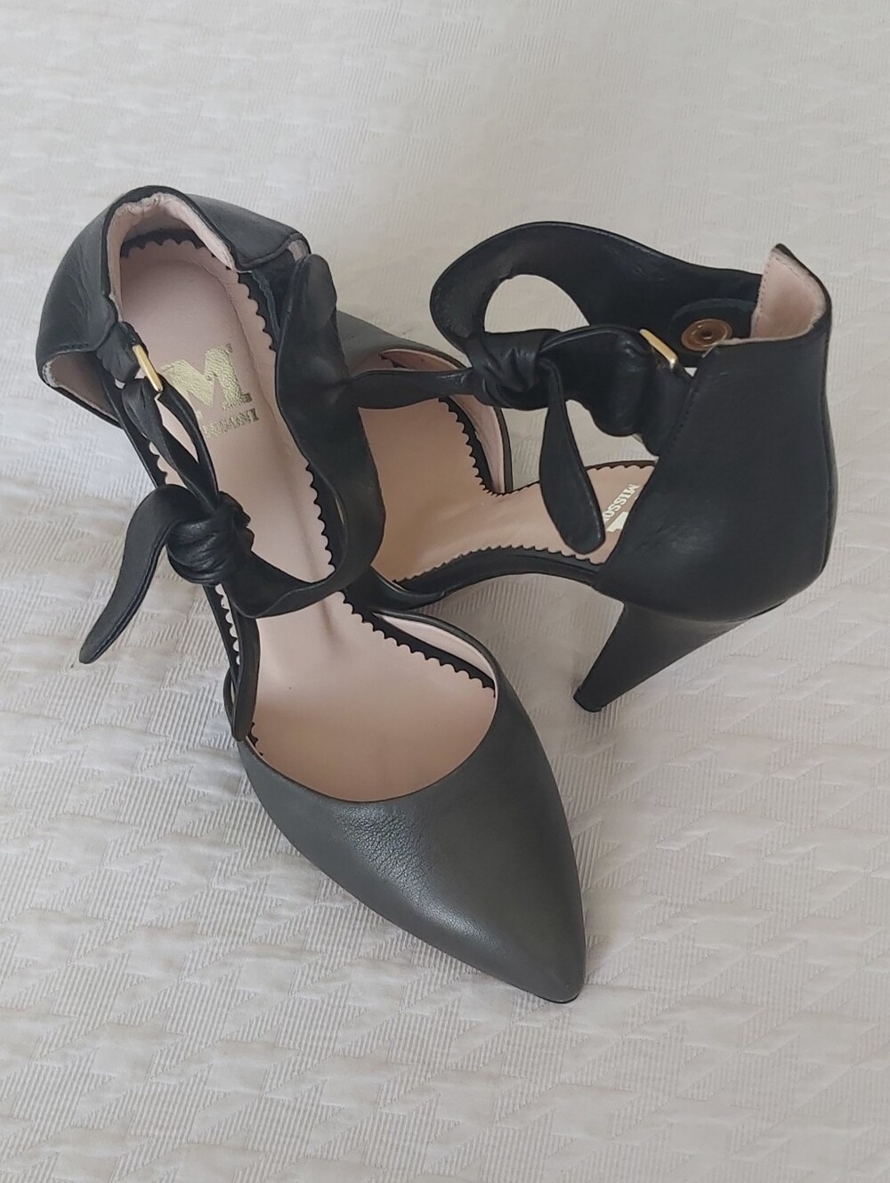 M Missoni Leather Heeled Pumps Size 37/7 US